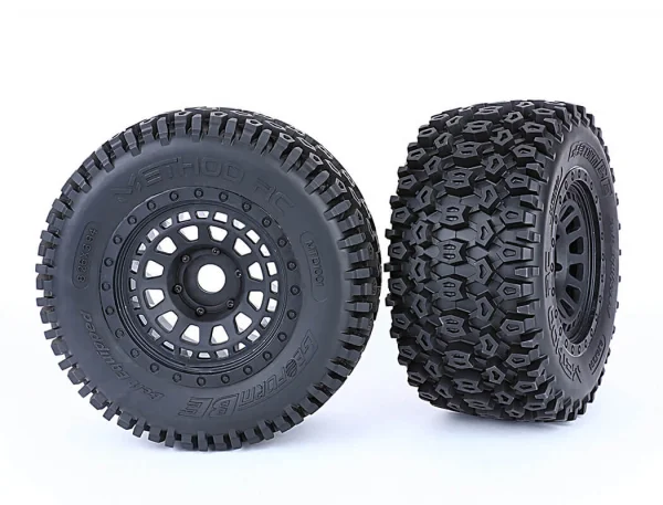 Method RC Geoform Belted MT 1:5 Tyres On Array 24mm Hex Wheels (2)