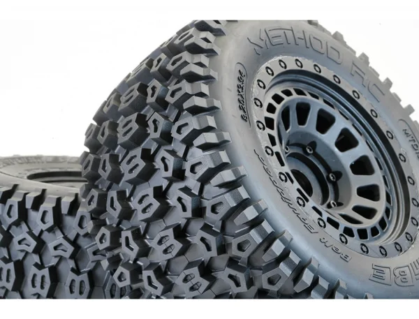 Method RC Geoform Belted MT 1:5 Tyres On Array 24mm Hex Wheels (2)