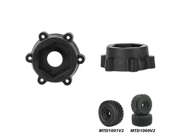 Method RC Method Adaptor For X-MAXX 1/5 Tyre/24mm Hex/19mm Thick (4Pc) — image 3 of 5