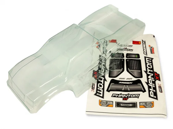 Maverick Phantom Clear Lexan Phantom Truck Body - W/ Decal Sheet