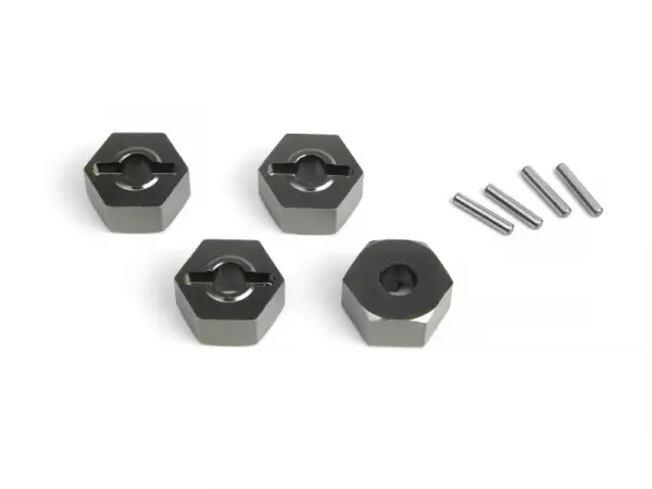 Aluminium 14mm Hex Hub Set (Grey/4pcs) — image 1 of 3