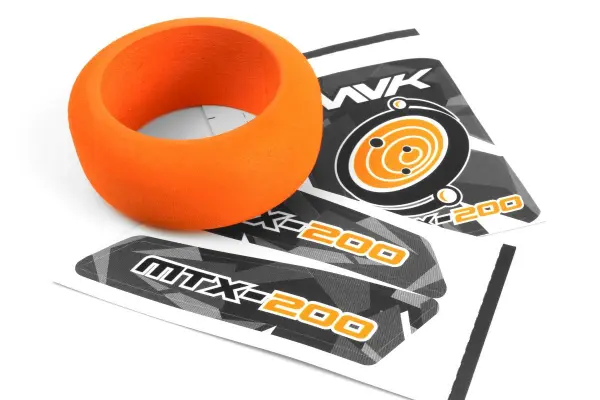 Transmitter Wheel Foam & Decals (Orange) — image 2 of 2