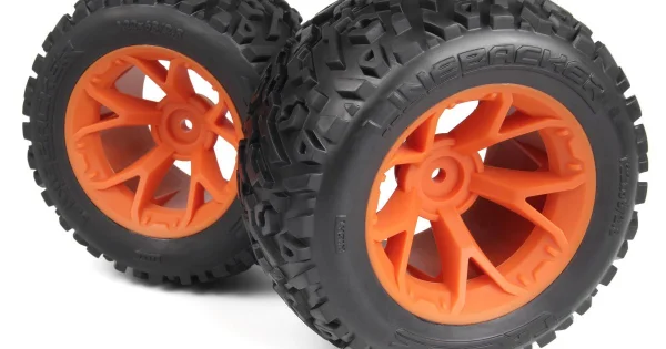 Mounted Linebacker Tire on MT Wheel (Orange/2pcs) — image 1 of 3