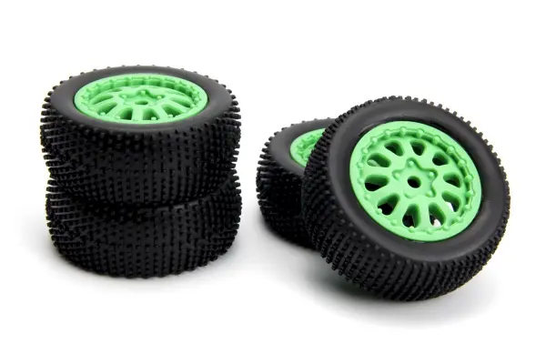 Sidepin SC Wheel/Tyre Set (Green/Front/Rear) &mdash; image 3 of 3