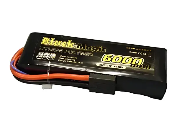 Black Magic 6000mAh 7.4V 30C LiPo - Traxxas Connector — image 1 of 4