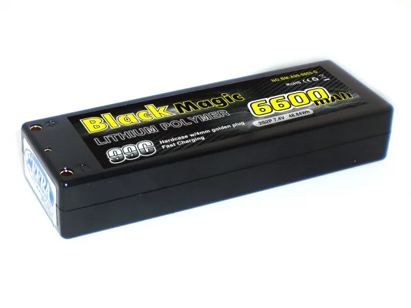 Black Magic 6600mAh 7.4V 2S Stick LiPo - 99C - BRCA Approved