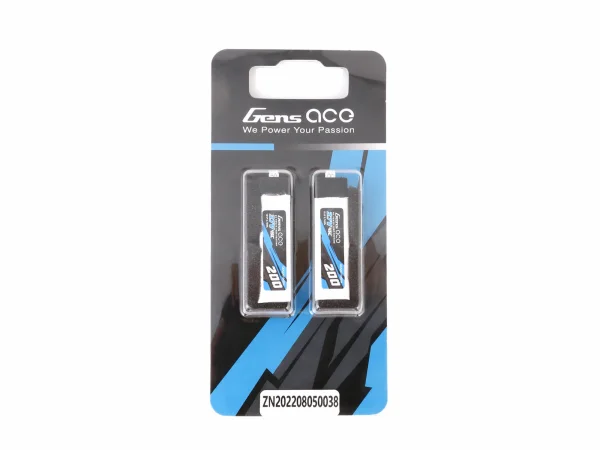 Gens Ace LiPo - 1S 3.7V 200mAh 45C with PH1.5-2