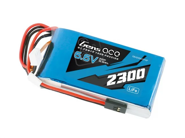 Gens Ace Transmitter LiFe - 2S 6.6V 2300mAh Tx with Futaba Connector