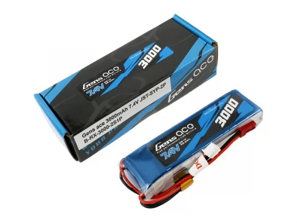Gens Ace Transmitter LiPo - 2S 7.4V 3000mAh Tx with BEC Connector