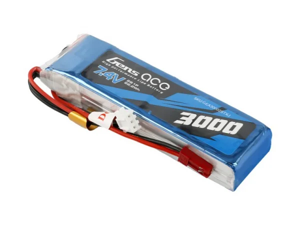 Gens Ace Transmitter LiPo - 2S 7.4V 3000mAh Tx with BEC Connector