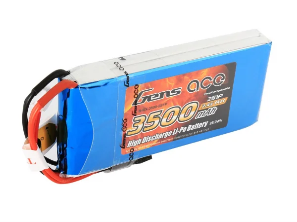 Gens Ace Receiver LiPo - 2S 7.4V 3500mAh - 14x96x44mm