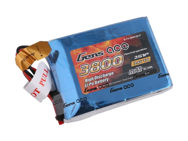 Gens Ace Transmitter LiPo - 2S 7.4v 3800mAh - BEC