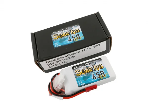 Gens Ace Soaring LiPo 3S 11.1V 450mAh 30C with BEC