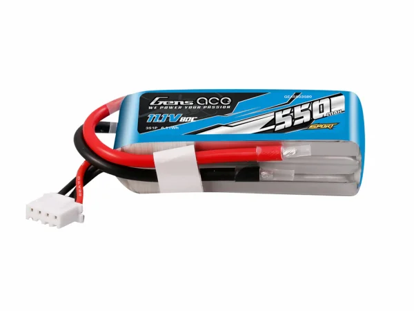 Li-Po Sport 3S 11.1V 550mAh 80C with No Plug