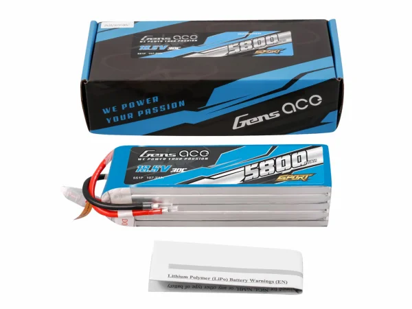Li-Po Sport 5S 18.5V 5800mAh 30C with No Plug — image 5 of 5