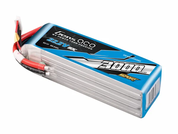 Li-Po Sport 6S 22.2V 3000mAh 80C with No Plug &mdash; image 2 of 5