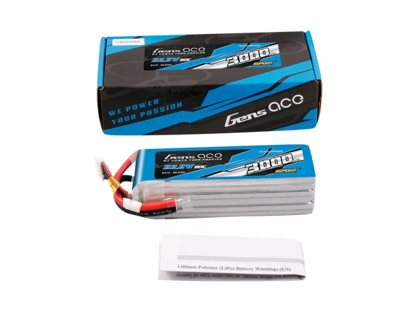 Li-Po Sport 6S 22.2V 3000mAh 80C with No Plug &mdash; image 5 of 5