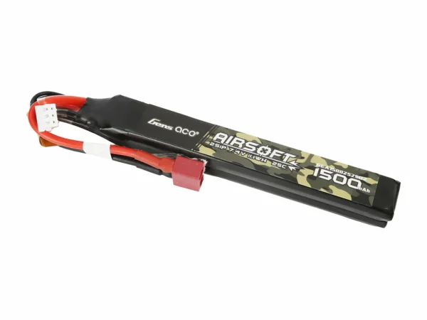 AirSoft 2S 1500mAh 25C Twin with Deans (fit Most AEG)
