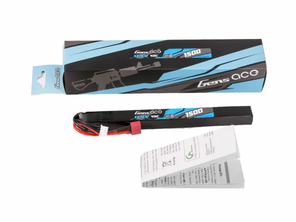 Airsoft 3S HV 1500mAh 45C with Deans (AK47 Long Stick)
