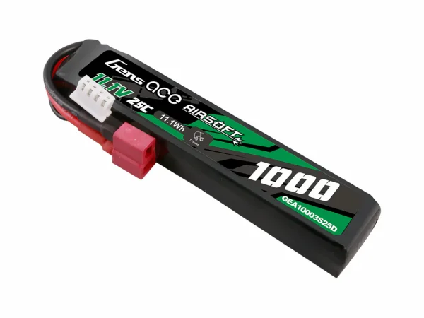 Airsoft 3S 1000mAh 25C with Deans (fit Most AEG)