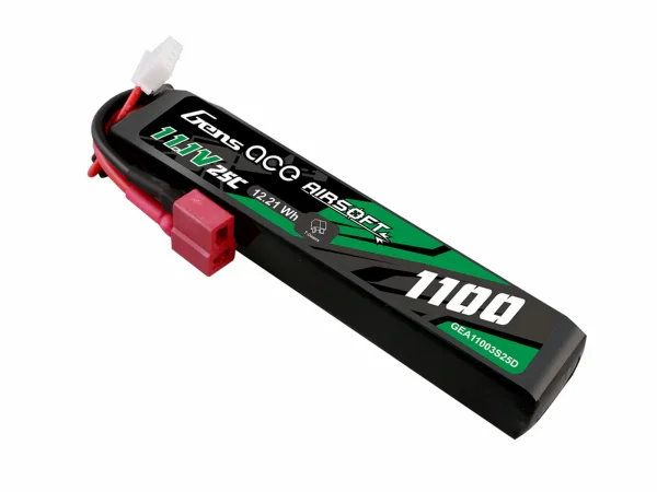 Airsoft 3S 1100mAh 25C with Deans (fit Most AEG)