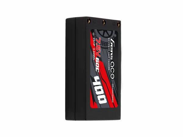 Gens Ace Hard Case 2S 7.6V 400mAh 60C LiPo - 2mm Connectors