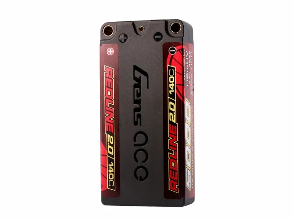 Gens Ace LiPo - HV Car Hard Case Shorty 2S1P 7.6V 5000mAh 140C with 5mm
