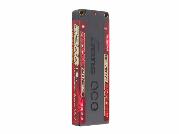 Gens Ace LiPo HV Hard Case 2S1P 7.6V 5200mAh 140C RL2 - 5mm Tubes — image 4 of 5