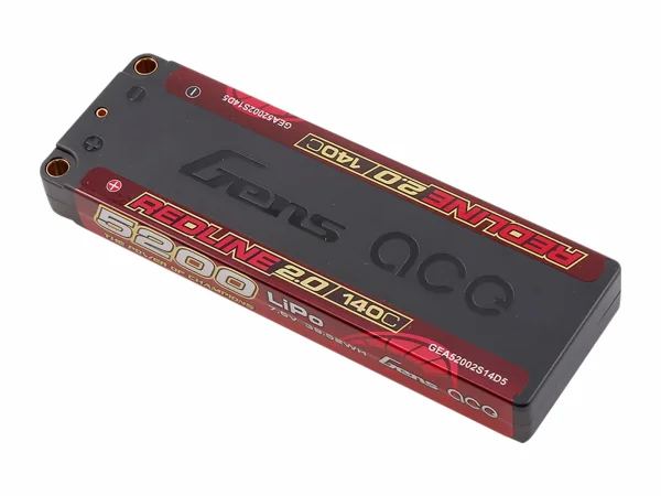 Gens Ace LiPo HV Hard Case 2S1P 7.6V 5200mAh 140C RL2 - 5mm Tubes — image 2 of 5