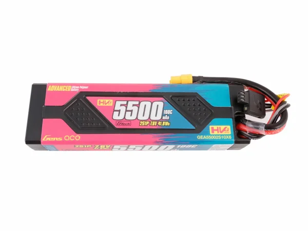 Gens Ace LiPo - Car Hard Case HV 2S 7.6V 5500mAh 100C with XT60 — image 2 of 5