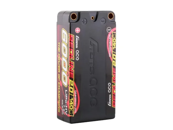 Gens Ace Redline 2.0 Race HV LiPo - 7.6V 6000mAh 140C RL2 Shorty - 5mm