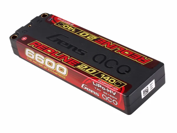 Gens Ace Hard Case LiPo - 2S HV 7.6V 6600mAh 140C with 5mm — image 2 of 5
