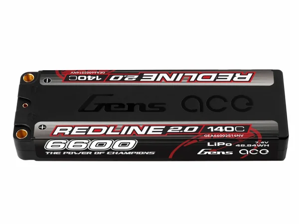 Gens Ace HV Hard Case LiPo - 2S1P 7.6V 6600mAh 140C RL2 with 5mm — image 3 of 5