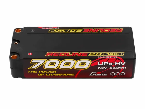 Gens Ace LiPo - HV Car Hard Case 2S1P 7.4V 7000mAh 140C RL2 with 5mm — image 2 of 5