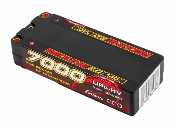 Gens Ace LiPo - HV Car Hard Case 2S1P 7.4V 7000mAh 140C RL2 with 5mm — image 3 of 5