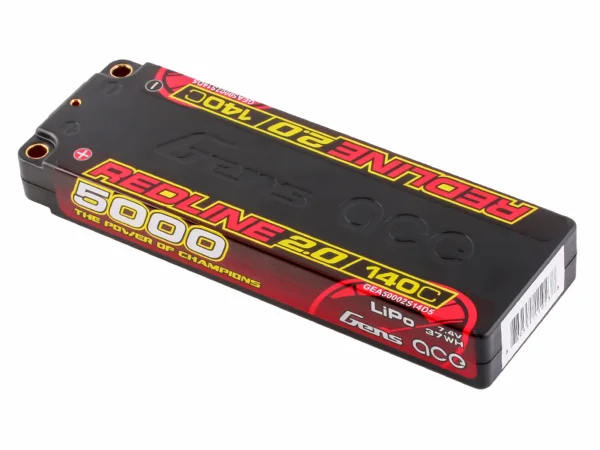 Gens Ace Hard Case LiPo - 2S HV 7.6V 5000mAh 140C RL2 Short 5mm
