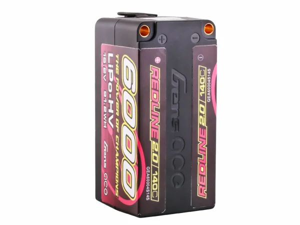 Gens Ace Hard Case HV LiPo - 4S2P 15.2V 6000mAh 140C RL2 with 5mm