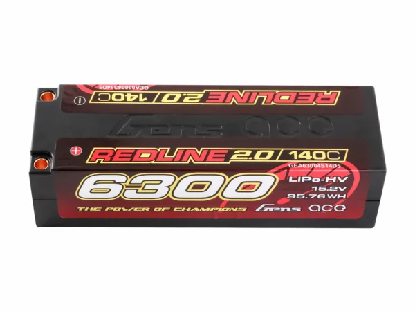 Gens Ace Redline 2.0 Race HV LiPo - 15.2V 6300mAh 140C RL2 - 5mm