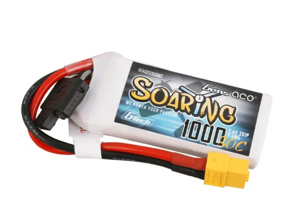 Gens Ace G-Tech Soaring LiPo - 2S 7.4V 1000mAh 30C with XT60