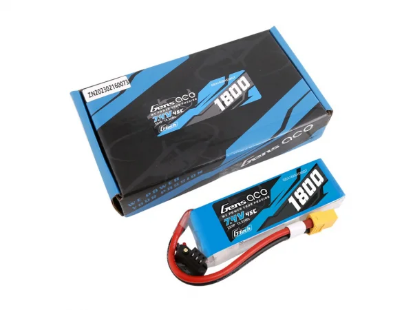 Gens Ace LiPo - G-Tech 2S 7.4V 1800mAh 45C with XT60