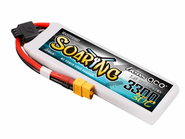 Li-Po G-Tech 2S 7.4V 3300mAh 30C Soaring with XT60