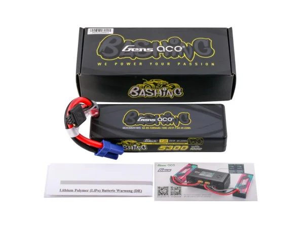 Gens Ace G-Tech Bashing LiPo - 2S 7.4V 5300mAh 100C - EC5 (Fits ProMoto)