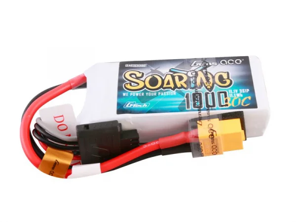Gens Ace G-Tech LiPo - 3S 11.1V 1000mAh 30C Soaring with XT60