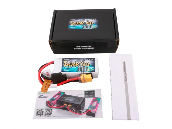 Gens Ace G-Tech LiPo - 3S 11.1V 1000mAh 30C Soaring with XT60