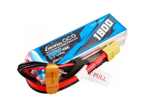 Gens Ace G-Tech LiPo - 3S 11.1V 1800mAh 45C with XT60