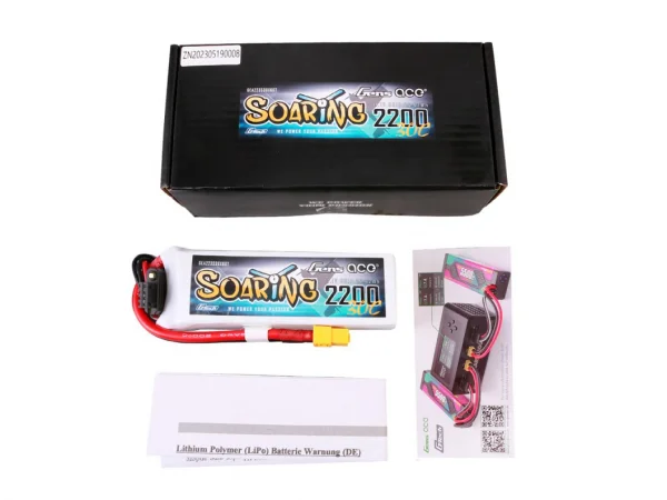 Gens Ace G-Tech LiPo - 3S 11.1V 2200mAh 30C Soaring with XT60