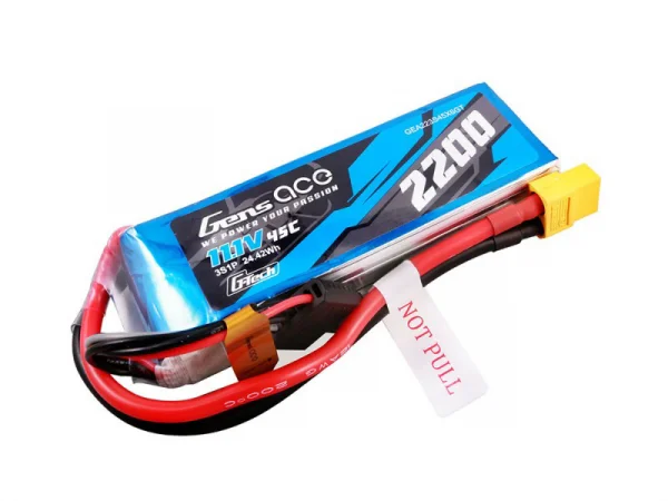 Gens Ace G-Tech LiPo - 3S 11.1V 2200mAh 45C with XT60