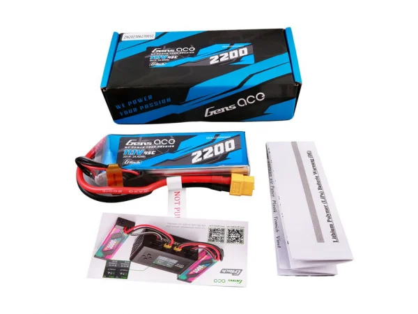 Gens Ace G-Tech LiPo - 3S 11.1V 2200mAh 45C with XT60