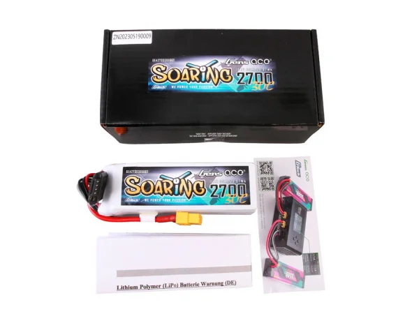 Gens Ace G-Tech LiPo - 3S 11.1V 2700mAh 30C Soaring with XT60