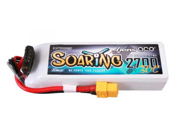 Gens Ace G-Tech LiPo - 3S 11.1V 2700mAh 30C Soaring with XT60